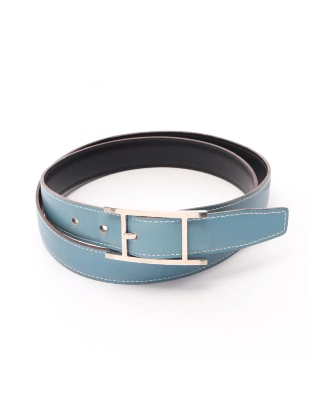 Hermes Belt Easy Hapi 3 Noir Blue Jean Calf